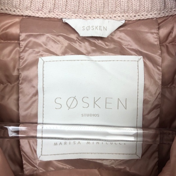 Sosken | Bev Lightweight Puffer Coat Millenial Pink 2 - Picture 8 of 13